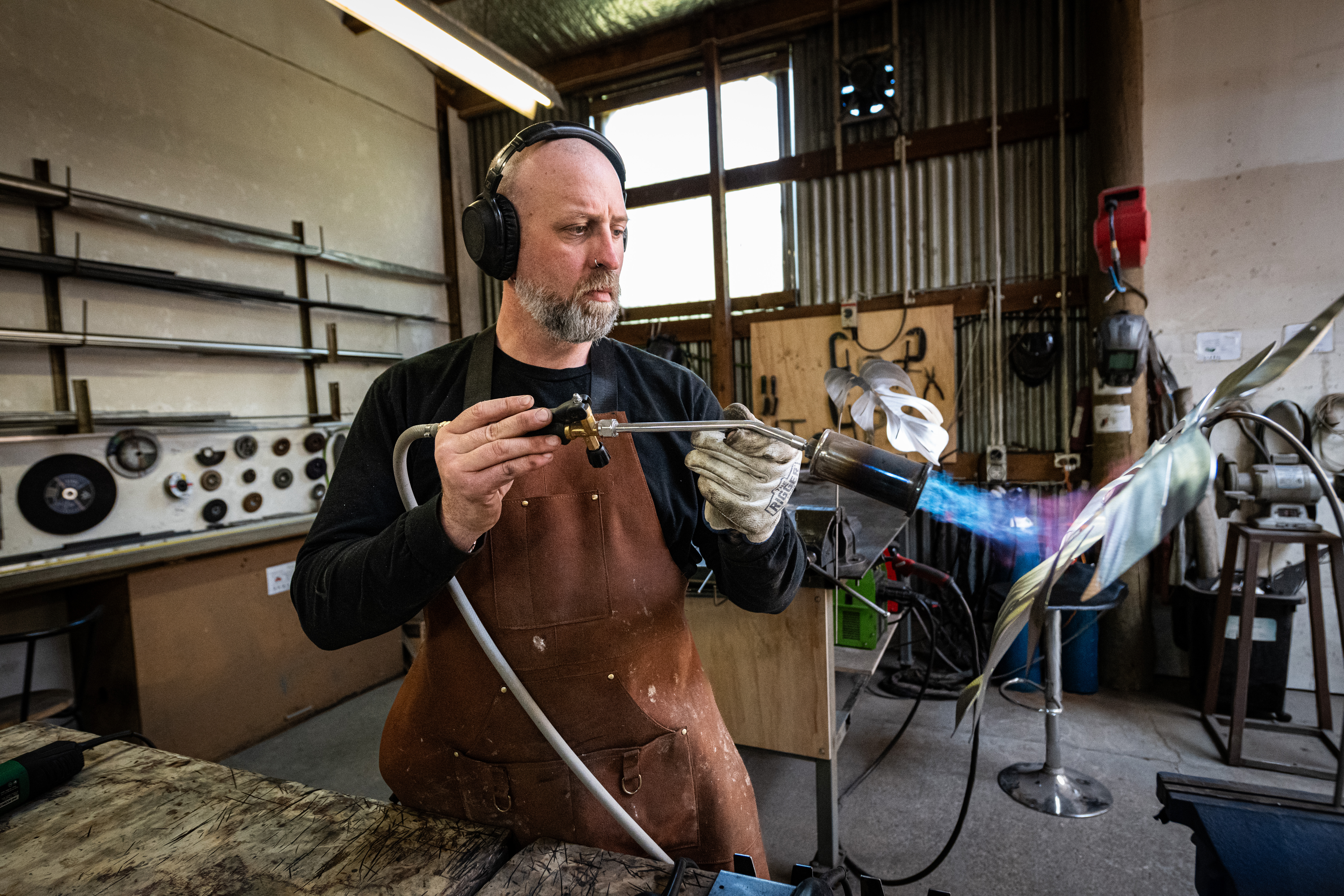 Applying heat with a torch